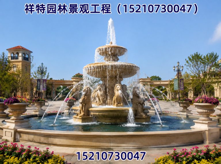 容城县旱地喷泉展示图