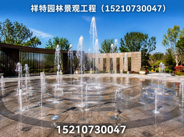 容城县广场喷泉展示图